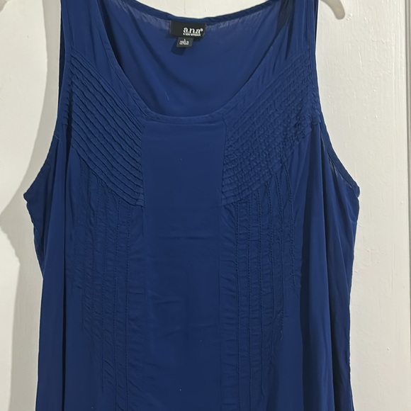 a.n.a Women’s Lined ,sleeveless, Navy  Blue Dress L - Picture 8 of 10